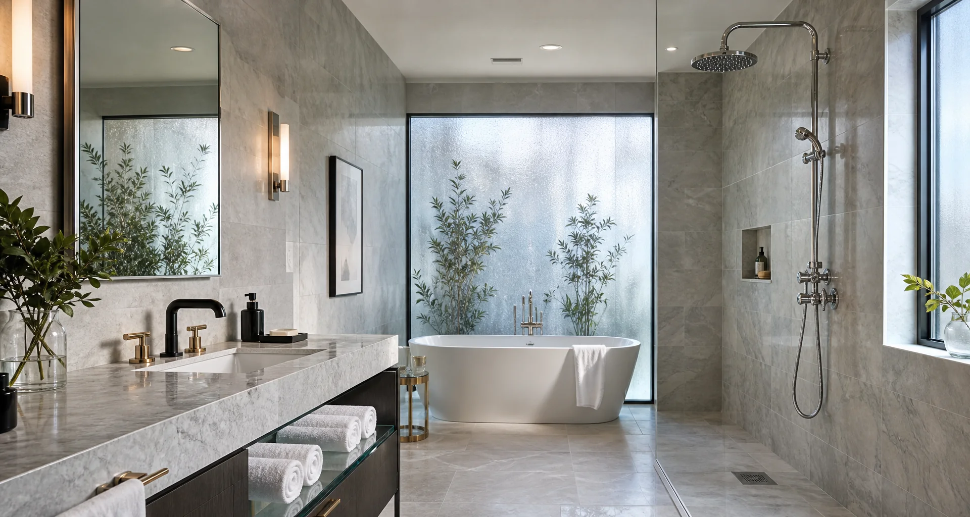 Updated bathroom renovation example in Lakeland FL